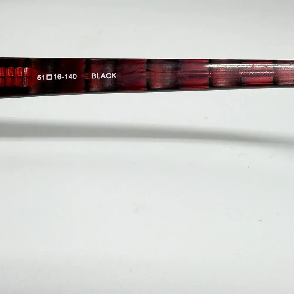 Bulova Penza Eyeglasses Frame Womens Black Red Plastic Full Rim 51-16-140 H18169